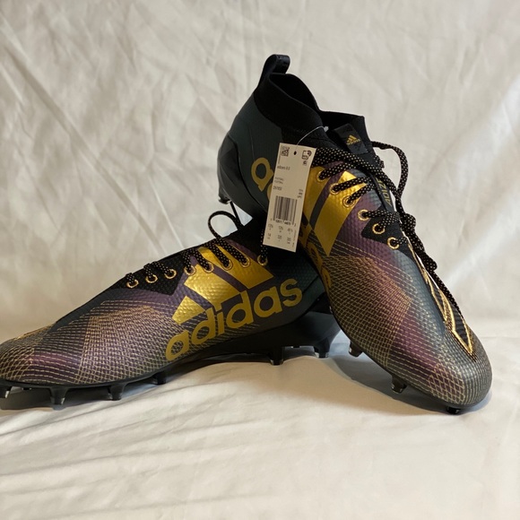 black and gold adidas football cleats